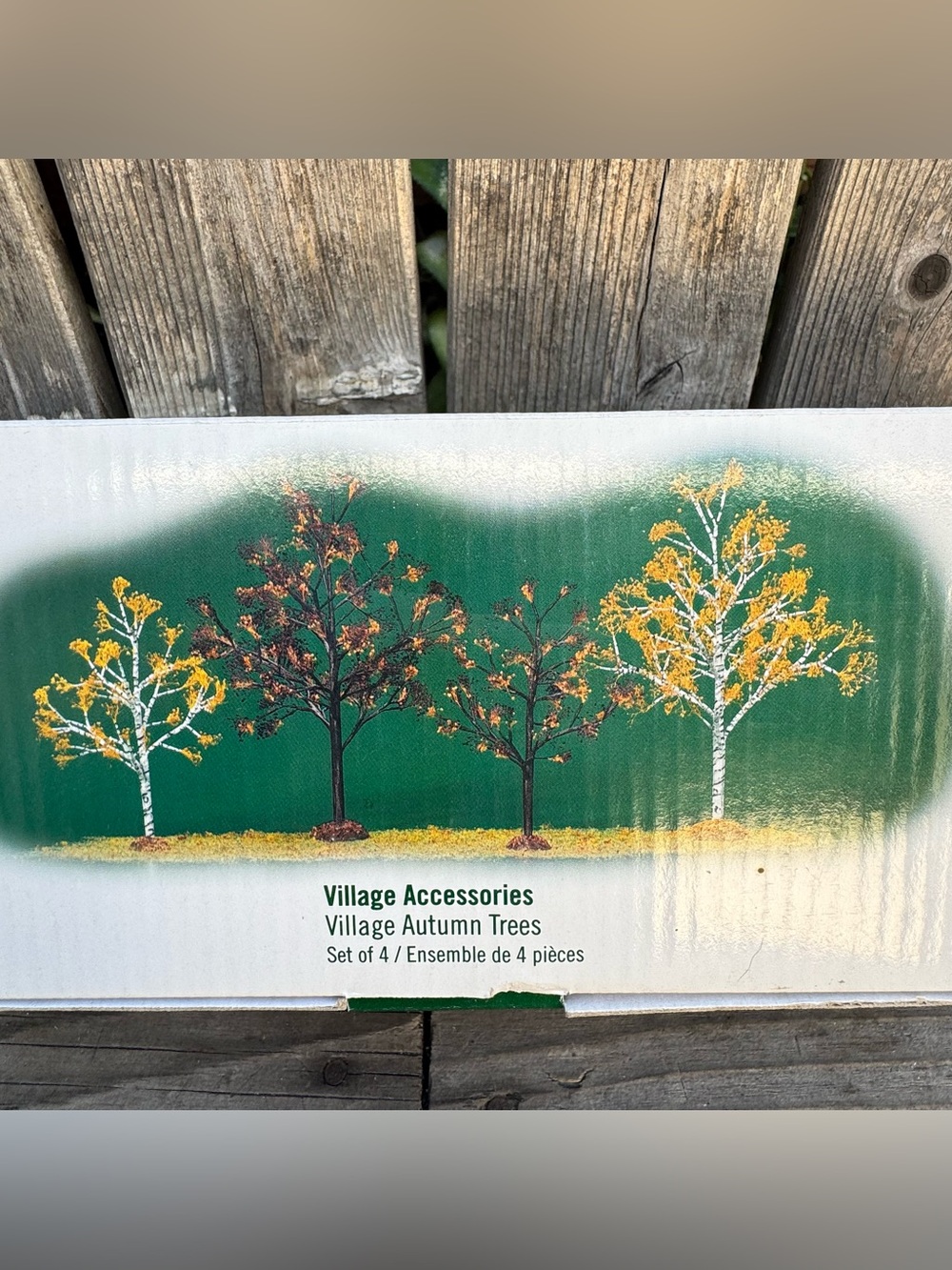 Dept 56 Village Accessories Village Autumn Trees Set of 4 Retired #56.52975 NIB